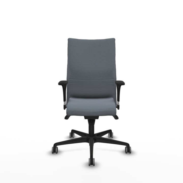 Albacete confidente XL sincro bali gris brazos 1D cromados base nailon ruedas 65mm engomadas