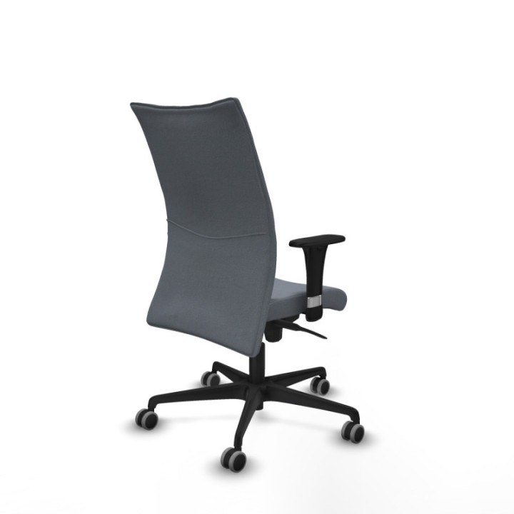 Albacete confidente XL sincro bali gris brazos 1D cromados base nailon ruedas 65mm engomadas