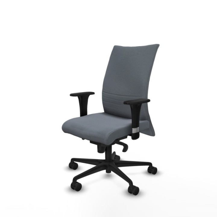 Albacete confidente XL sincro bali gris brazos 1D cromados base nailon ruedas 65 mm nailon