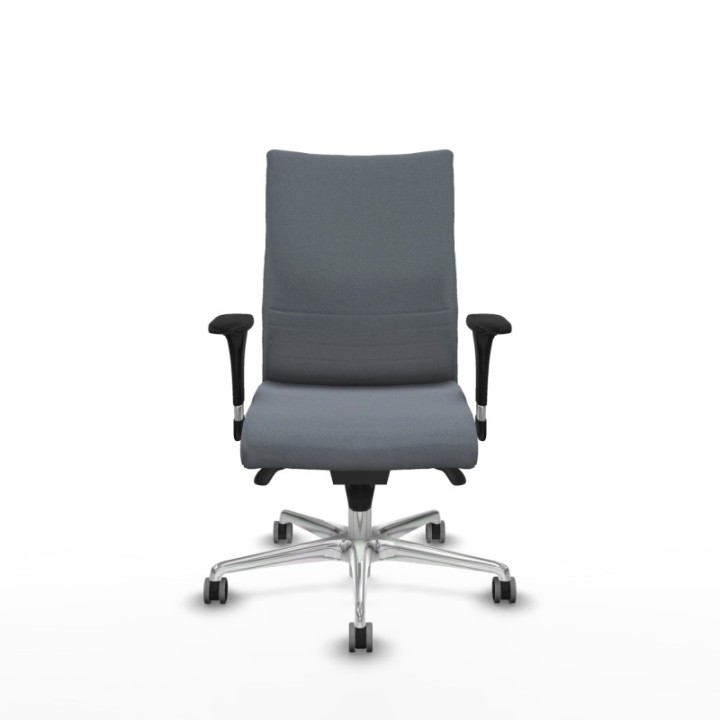 Albacete confidente XL sincro bali gris brazos 1D cromados base aluminio ruedas 65mm engomadas