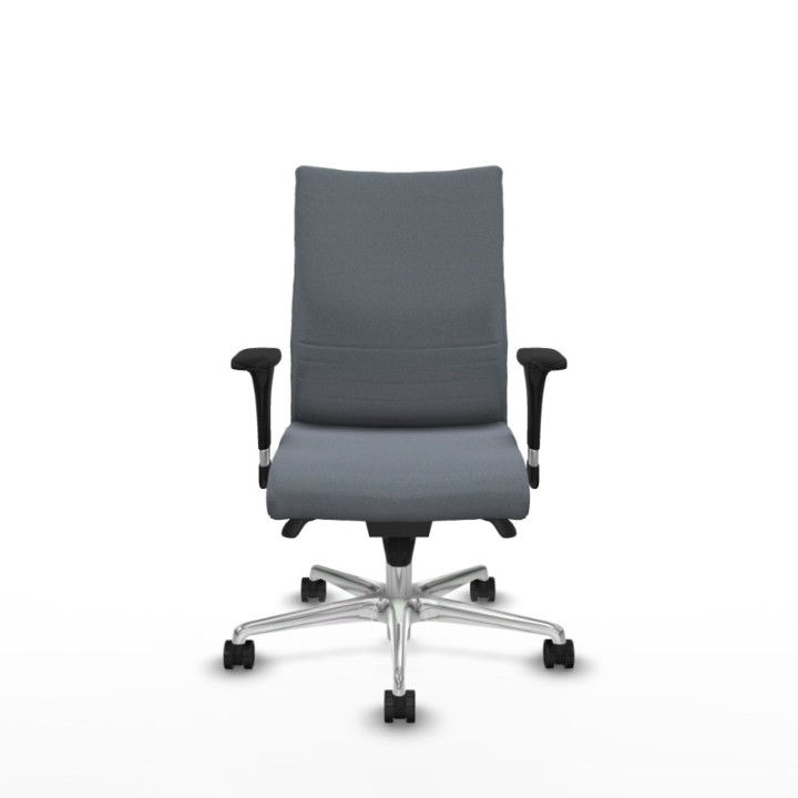 Albacete confidente XL sincro bali gris brazos 1D cromados base aluminio ruedas 65 mm nailon