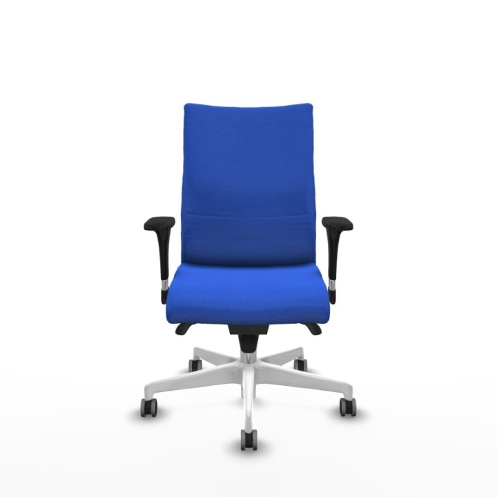 Albacete confidente XL sincro bali azul brazos 1D cromados base blanca ruedas 65mm engomadas