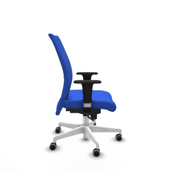 Albacete confidente XL sincro bali azul brazos 1D cromados base blanca ruedas 65mm engomadas