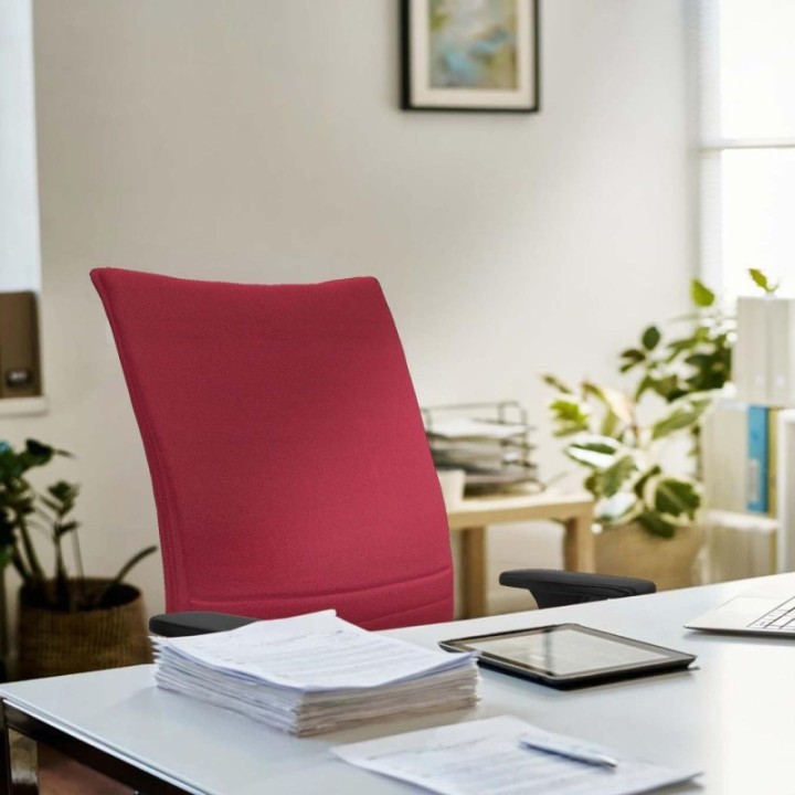 Albacete confidente XL sincro bali azul brazos 1D cromados base blanca ruedas 65mm engomadas