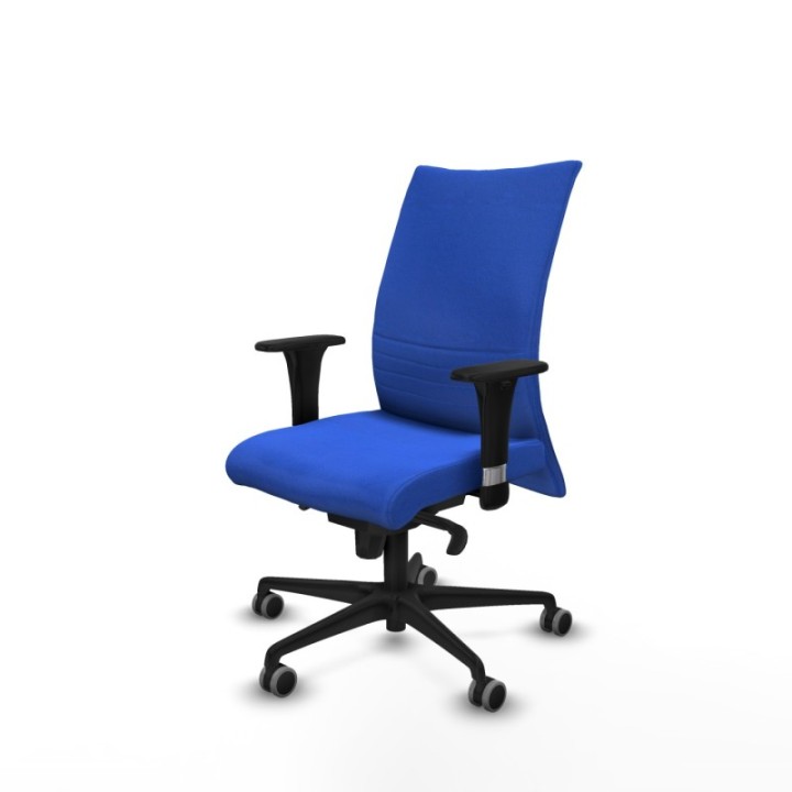 Albacete confidente XL sincro bali azul brazos 1D cromados base nailon ruedas 65mm engomadas