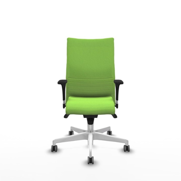 Albacete confidente XL sincro bali pistacho brazos 1D cromados base blanca ruedas 65mm engomadas