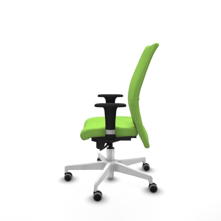 Albacete confidente XL sincro bali pistacho brazos 1D cromados base blanca ruedas 65mm engomadas