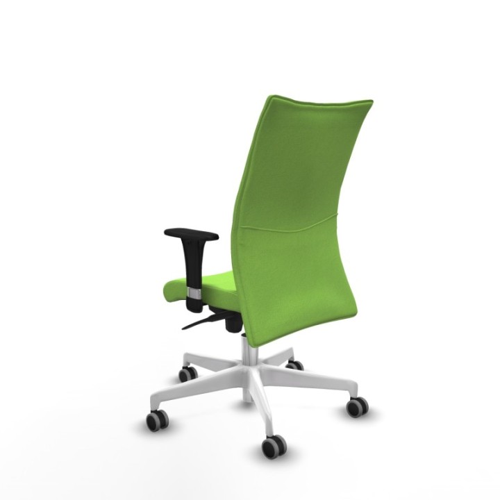 Albacete confidente XL sincro bali pistacho brazos 1D cromados base blanca ruedas 65mm engomadas