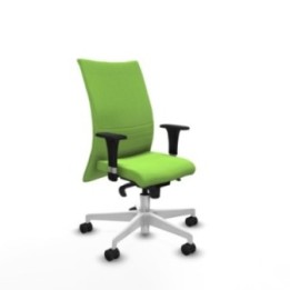 Albacete confidente XL sincro bali pistacho brazos 1D cromados base blanca ruedas 65 mm nailon