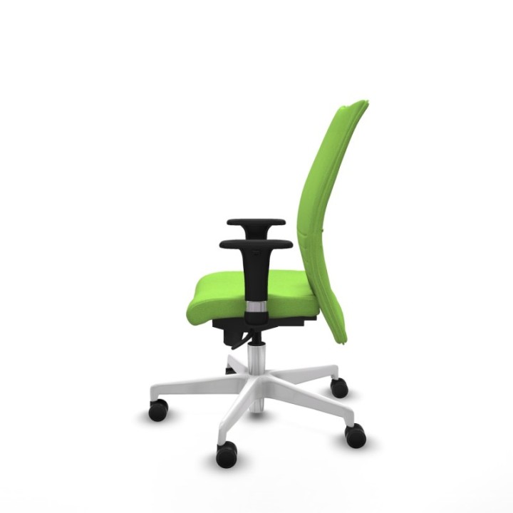 Albacete confidente XL sincro bali pistacho brazos 1D cromados base blanca ruedas 65 mm nailon