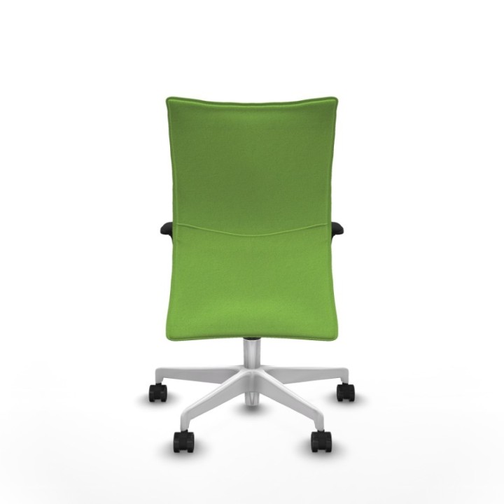 Albacete confidente XL sincro bali pistacho brazos 1D cromados base blanca ruedas 65 mm nailon