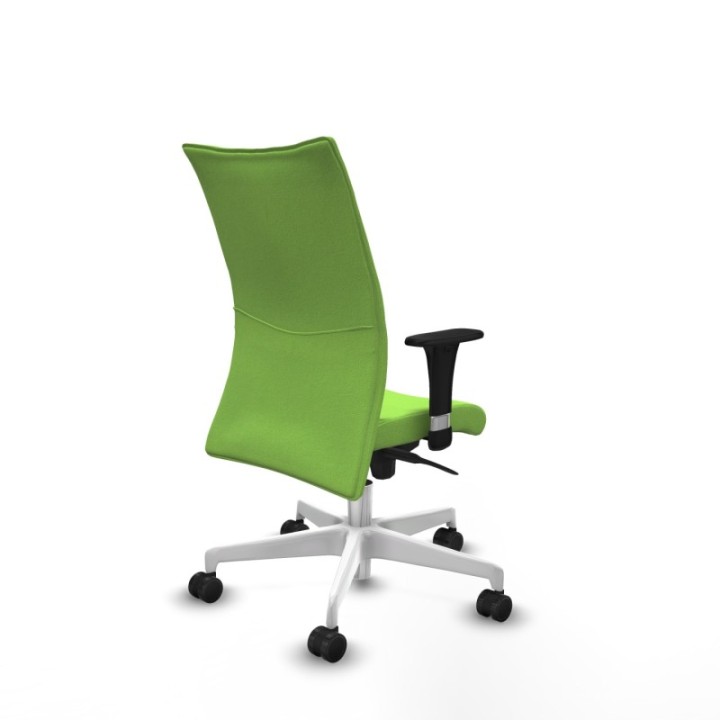 Albacete confidente XL sincro bali pistacho brazos 1D cromados base blanca ruedas 65 mm nailon