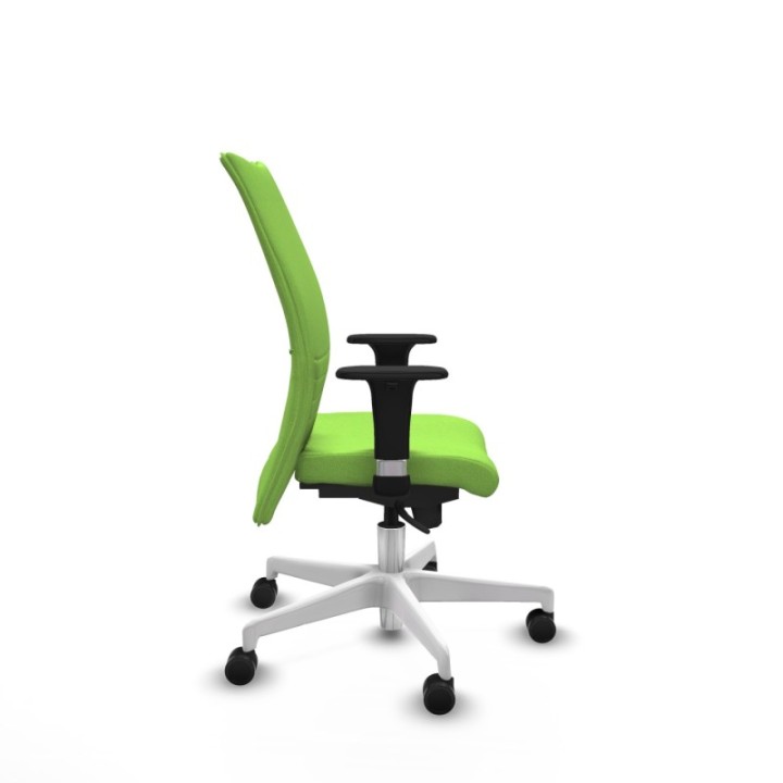 Albacete confidente XL sincro bali pistacho brazos 1D cromados base blanca ruedas 65 mm nailon