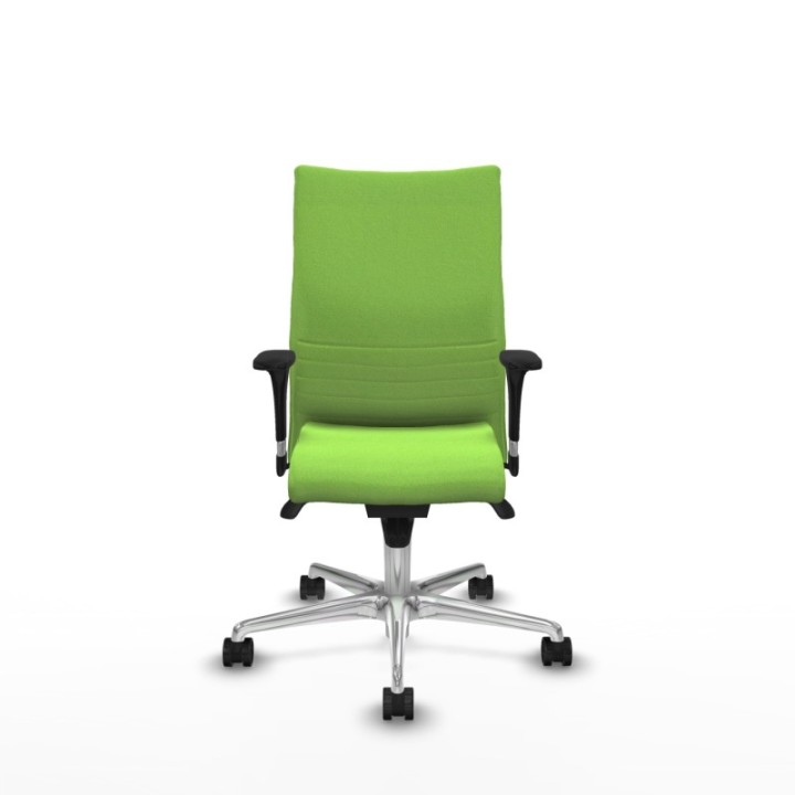 Albacete confidente XL sincro bali pistacho brazos 1D cromados base aluminio ruedas 65 mm nailon