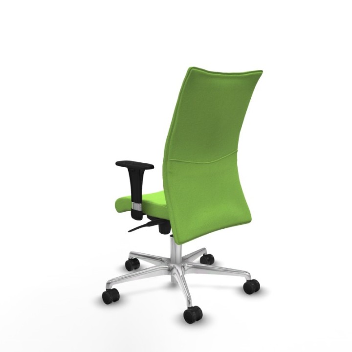 Albacete confidente XL sincro bali pistacho brazos 1D cromados base aluminio ruedas 65 mm nailon