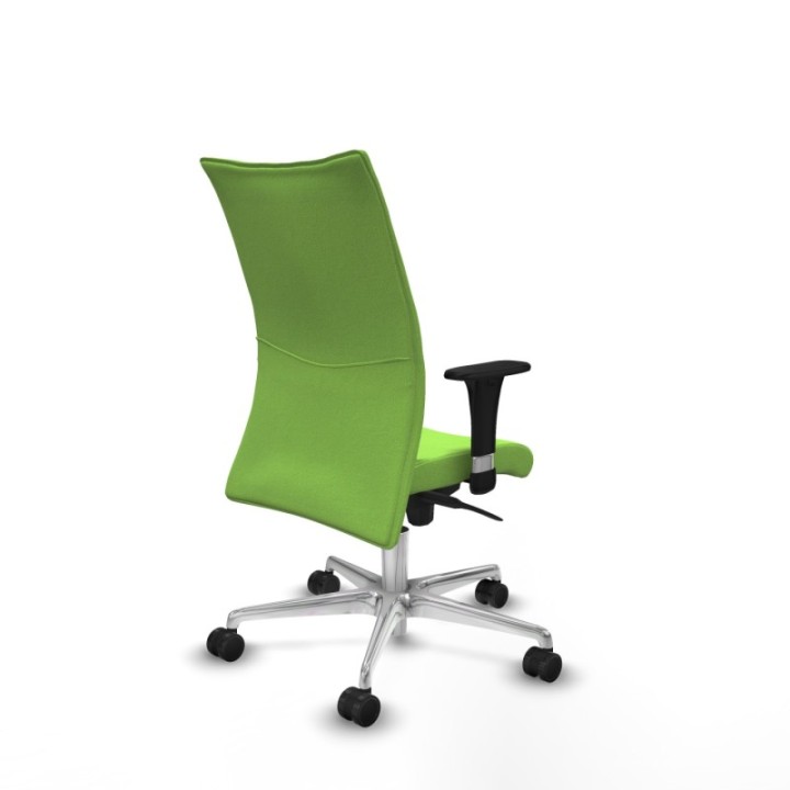 Albacete confidente XL sincro bali pistacho brazos 1D cromados base aluminio ruedas 65 mm nailon