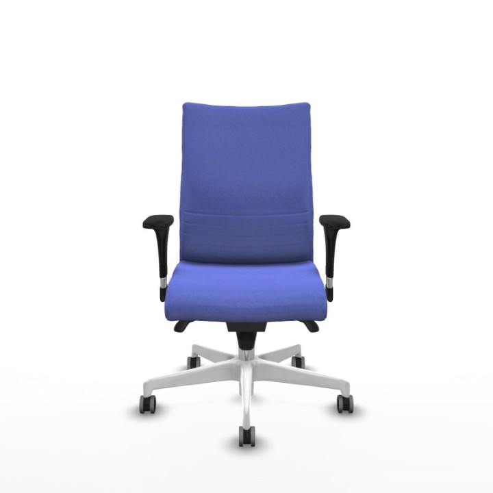 Albacete confidente XL sincro bali azul claro brazos 1D cromados base blanca ruedas 65mm engomadas