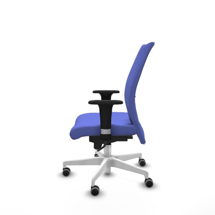 Albacete confidente XL sincro bali azul claro brazos 1D cromados base blanca ruedas 65mm engomadas