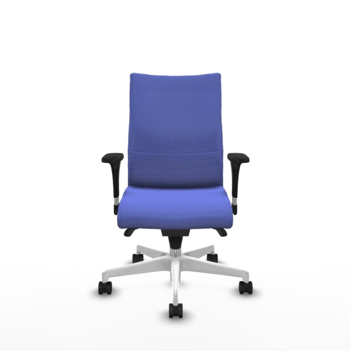 Albacete confidente XL sincro bali azul claro brazos 1D cromados base blanca ruedas 65 mm nailon