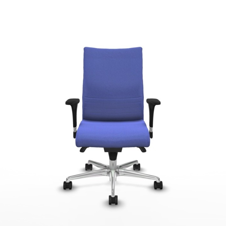 Albacete confidente XL sincro bali azul claro brazos 1D cromados base aluminio ruedas 65 mm nailon