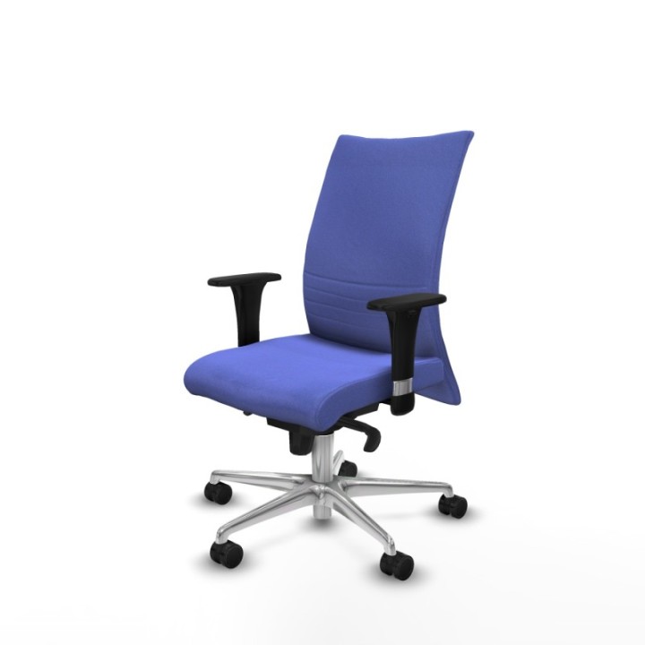 Albacete confidente XL sincro bali azul claro brazos 1D cromados base aluminio ruedas 65 mm nailon