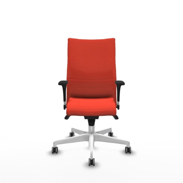 Albacete confidente XL sincro bali naranja oscuro brazos 1D cromados base blanca ruedas 65mm engomadas