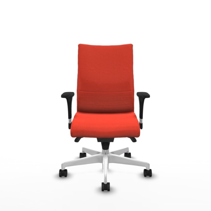 Albacete confidente XL sincro bali naranja oscuro brazos 1D cromados base blanca ruedas 65 mm nailon