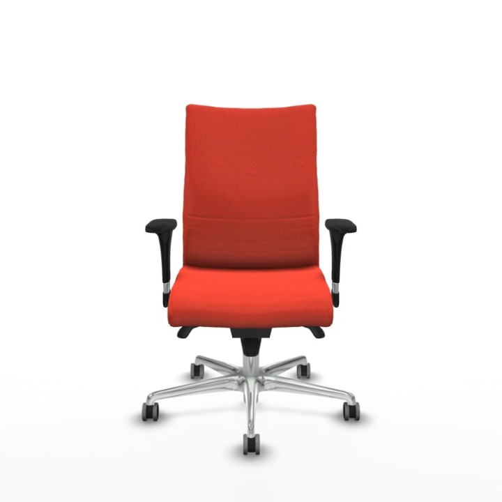 Albacete confidente XL sincro bali naranja oscuro brazos 1D cromados base aluminio ruedas 65mm engomadas