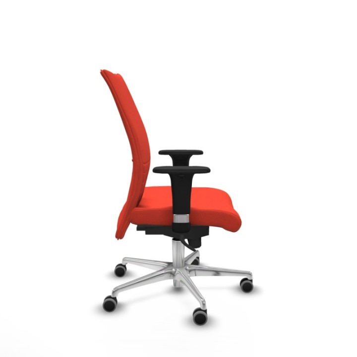 Albacete confidente XL sincro bali naranja oscuro brazos 1D cromados base aluminio ruedas 65mm engomadas