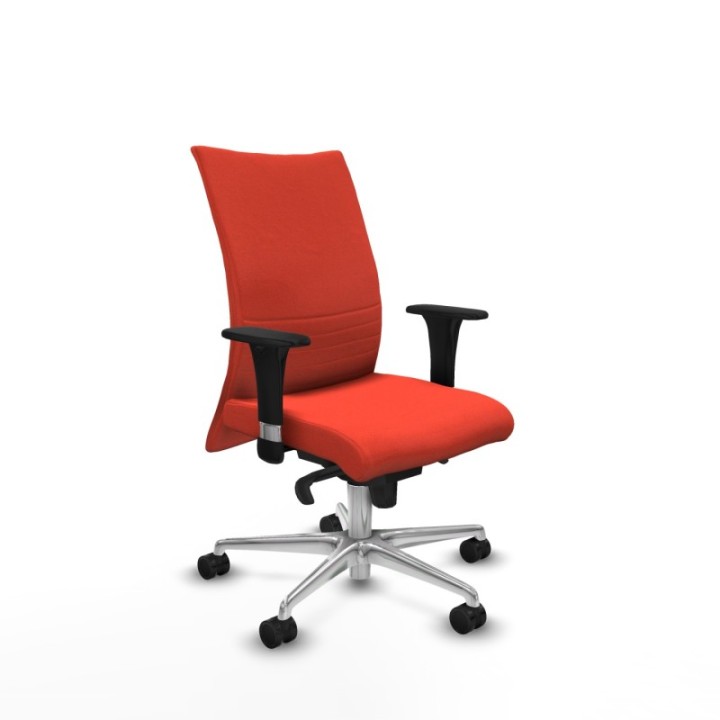 Albacete confidente XL sincro bali naranja oscuro brazos 1D cromados base aluminio ruedas 65 mm nailon