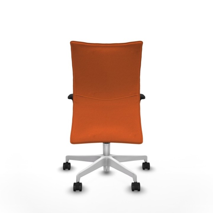 Albacete confidente XL sincro bali naranja brazos 1D cromados base blanca ruedas 65 mm nailon