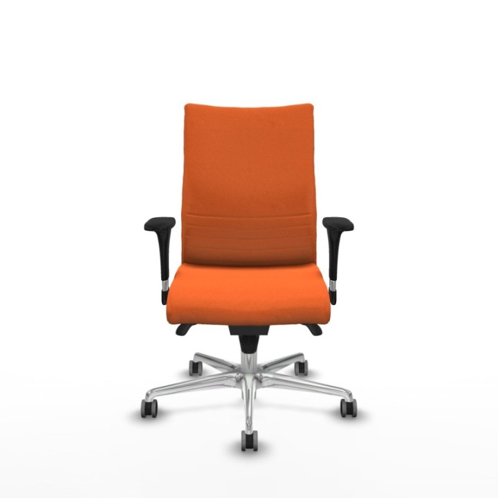 Albacete confidente XL sincro bali naranja brazos 1D cromados base aluminio ruedas 65mm engomadas