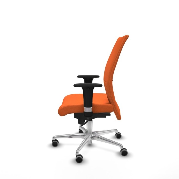 Albacete confidente XL sincro bali naranja brazos 1D cromados base aluminio ruedas 65mm engomadas