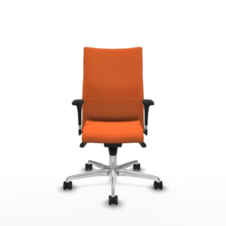 Albacete confidente XL sincro bali naranja brazos 1D cromados base aluminio ruedas 65 mm nailon