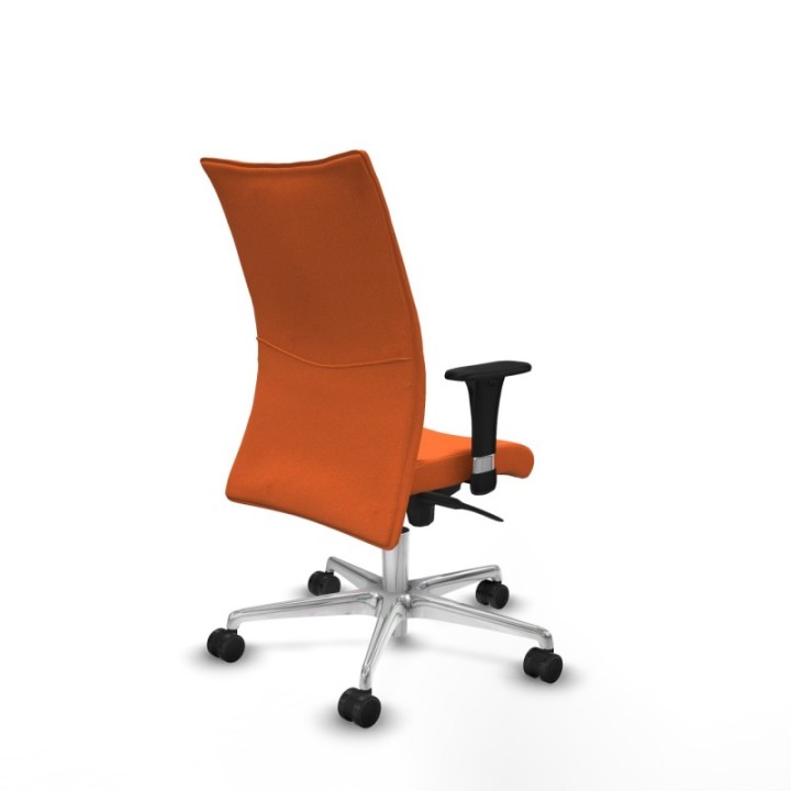 Albacete confidente XL sincro bali naranja brazos 1D cromados base aluminio ruedas 65 mm nailon