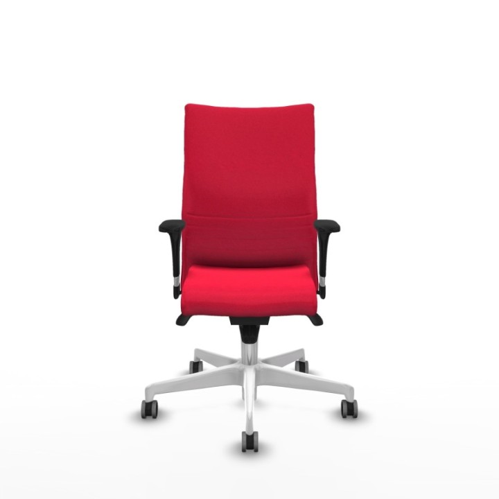 Albacete confidente XL sincro bali rojo brazos 1D cromados base blanca ruedas 65mm engomadas