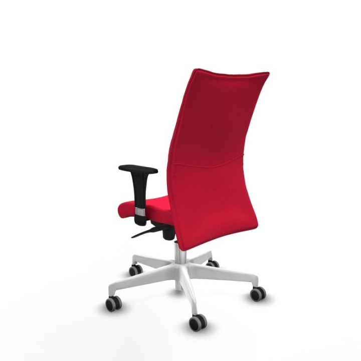 Albacete confidente XL sincro bali rojo brazos 1D cromados base blanca ruedas 65mm engomadas