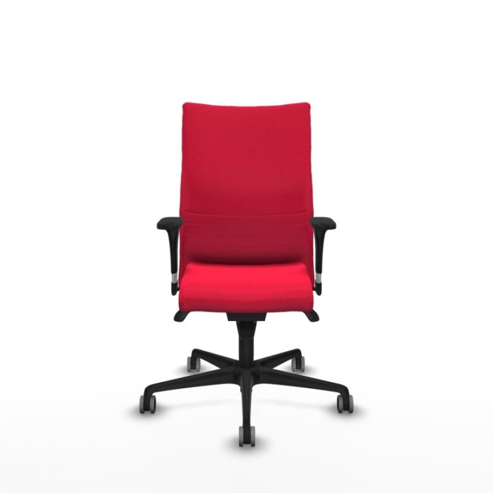 Albacete confidente XL sincro bali rojo brazos 1D cromados base nailon ruedas 65mm engomadas