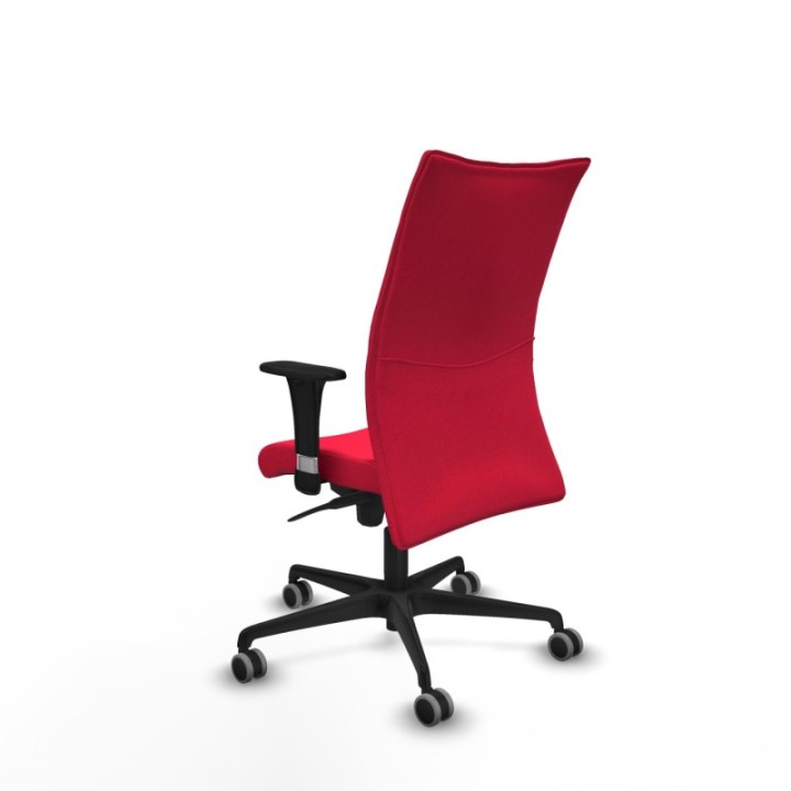 Albacete confidente XL sincro bali rojo brazos 1D cromados base nailon ruedas 65mm engomadas