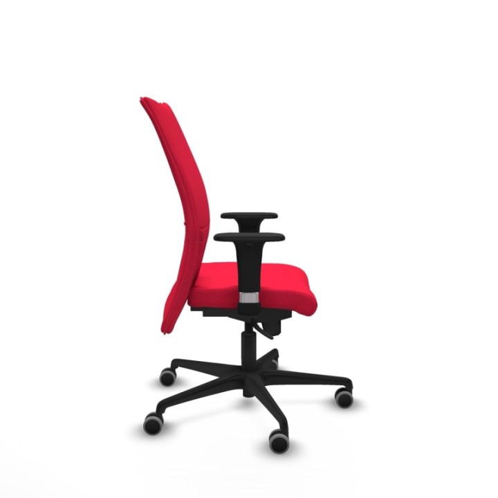 Albacete confidente XL sincro bali rojo brazos 1D cromados base nailon ruedas 65mm engomadas