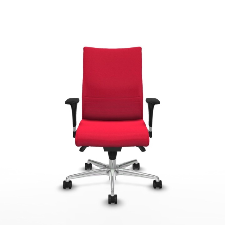 Albacete confidente XL sincro bali rojo brazos 1D cromados base aluminio ruedas 65 mm nailon