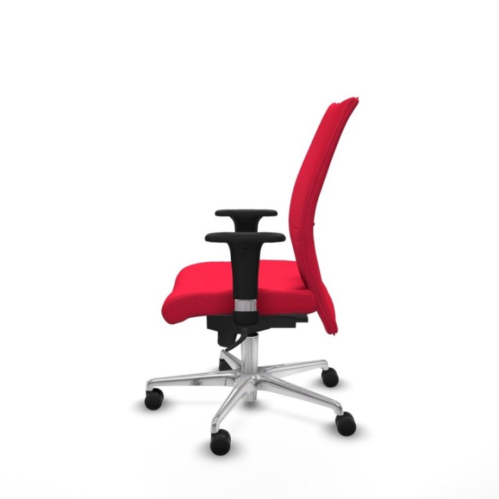 Albacete confidente XL sincro bali rojo brazos 1D cromados base aluminio ruedas 65 mm nailon