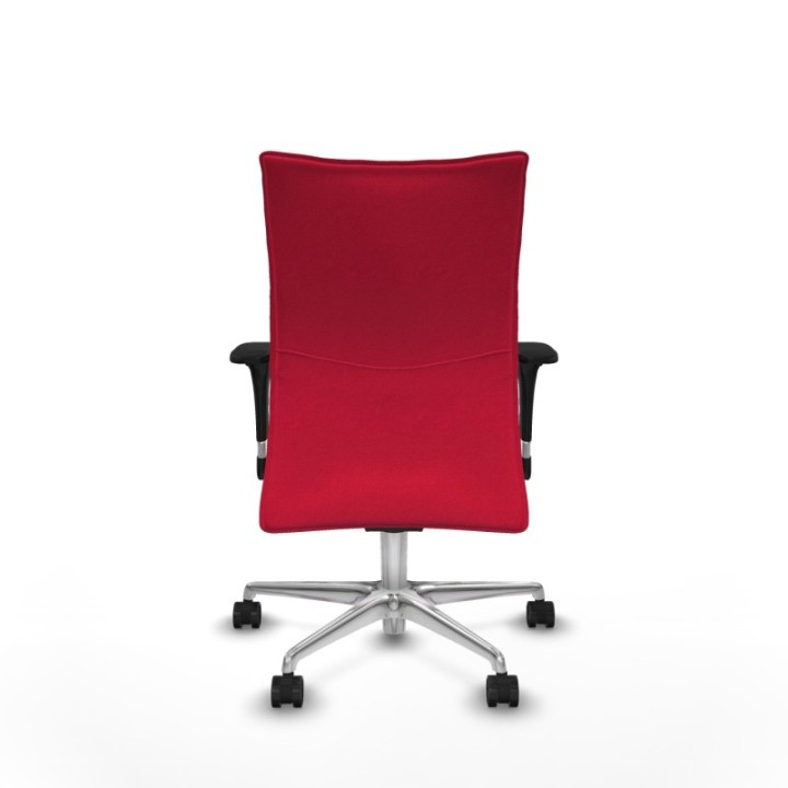 Albacete confidente XL sincro bali rojo brazos 1D cromados base aluminio ruedas 65 mm nailon