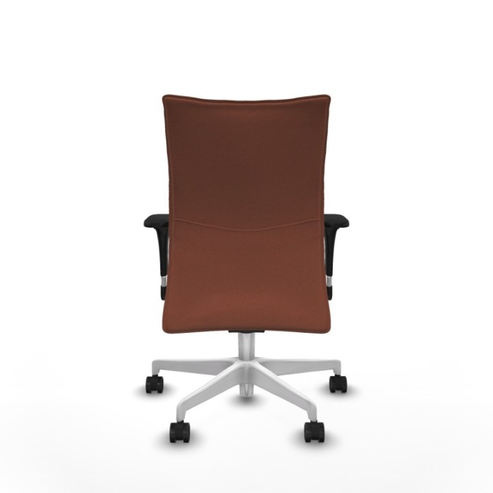 Albacete confidente XL sincro bali marrón brazos 1D cromados base blanca ruedas 65 mm nailon