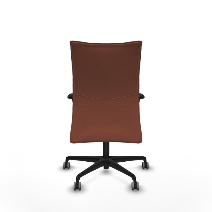 Albacete confidente XL sincro bali marrón brazos 1D cromados base nailon ruedas 65mm engomadas