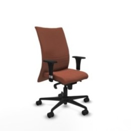 Albacete confidente XL sincro bali marrón brazos 1D cromados base nailon ruedas 65 mm nailon