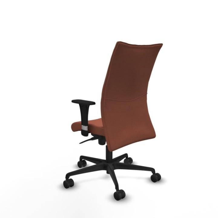 Albacete confidente XL sincro bali marrón brazos 1D cromados base nailon ruedas 65 mm nailon