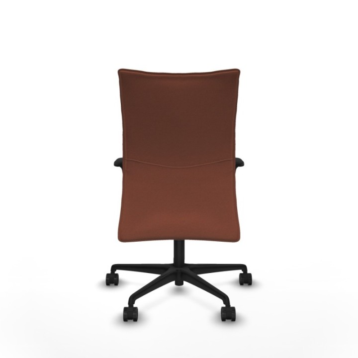 Albacete confidente XL sincro bali marrón brazos 1D cromados base nailon ruedas 65 mm nailon