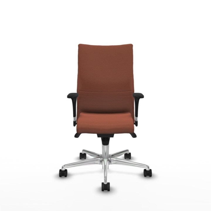 Albacete confidente XL sincro bali marrón brazos 1D cromados base aluminio ruedas 65 mm nailon