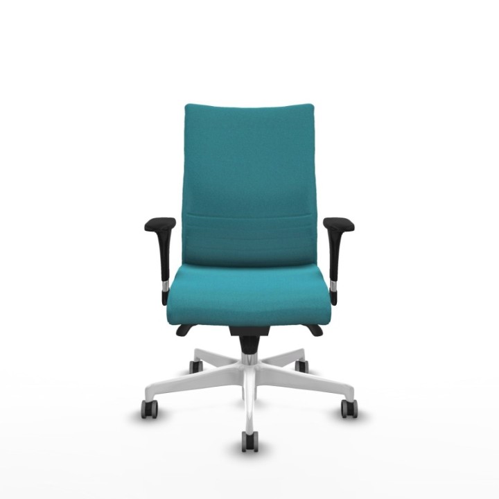 Albacete confidente XL sincro bali turquesa brazos 1D cromados base blanca ruedas 65mm engomadas